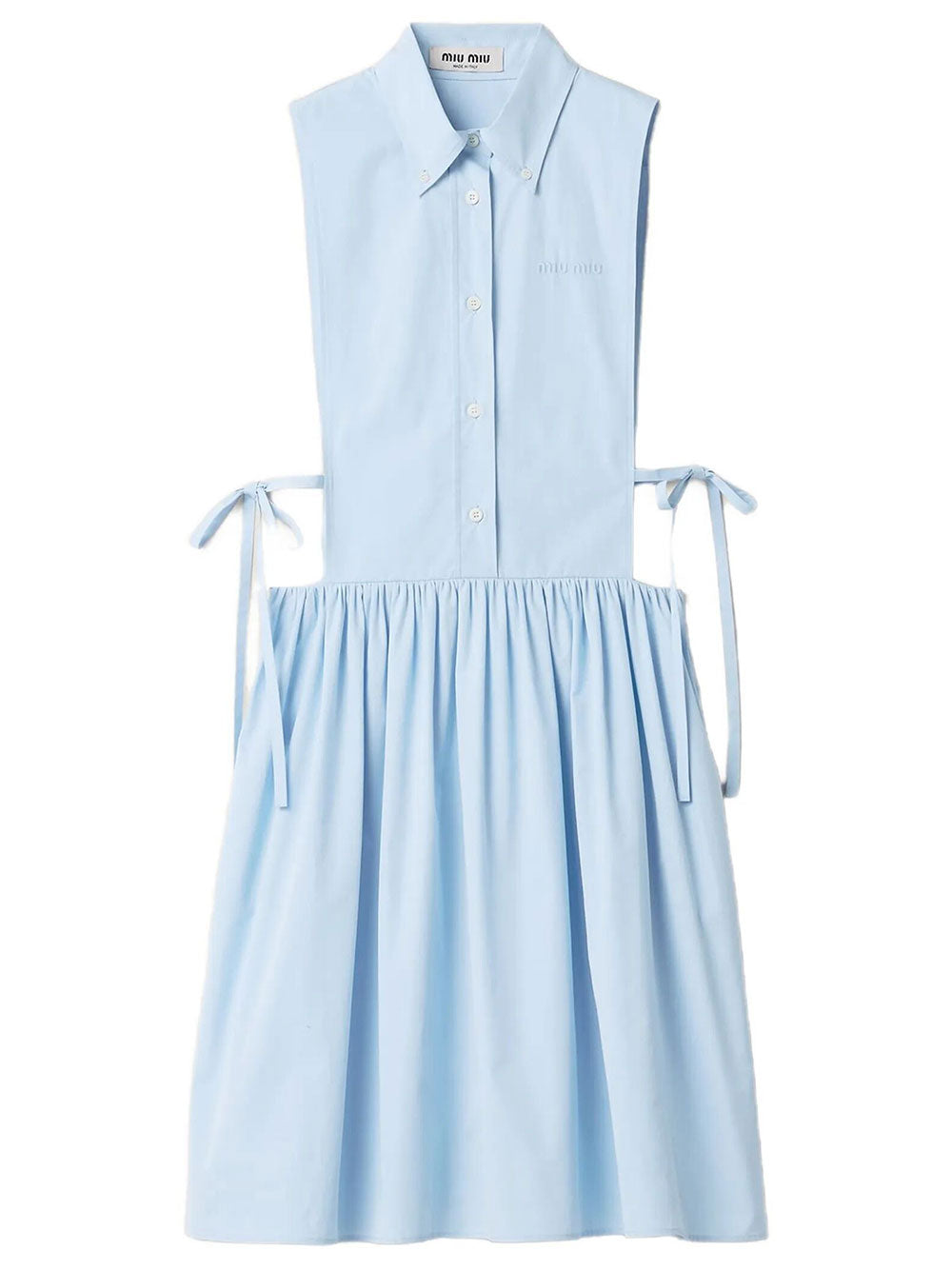 Miu Miu Women Poplin Side Tie Dress