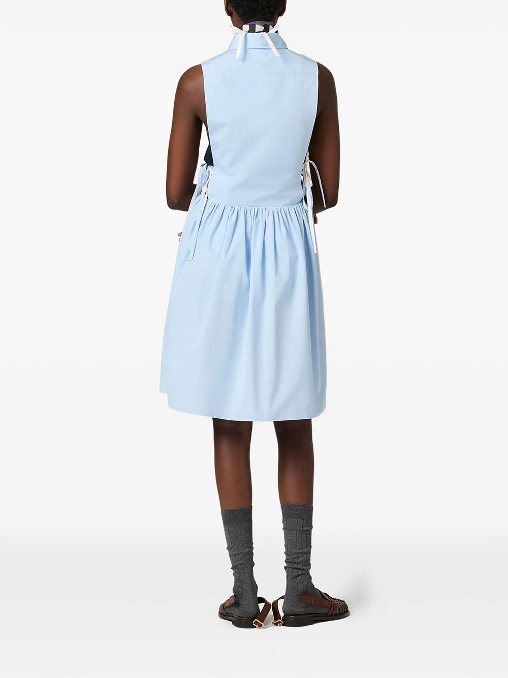 Miu Miu Women Poplin Side Tie Dress