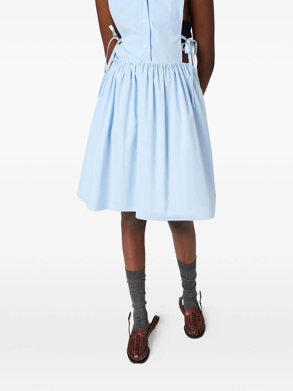 Miu Miu Women Poplin Side Tie Dress
