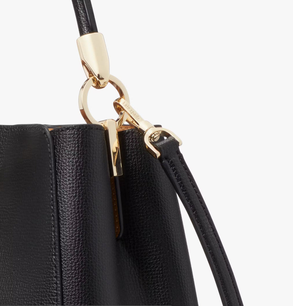 NWT Kate Spade Phoebe Small Top Handle Leather Bag In Black