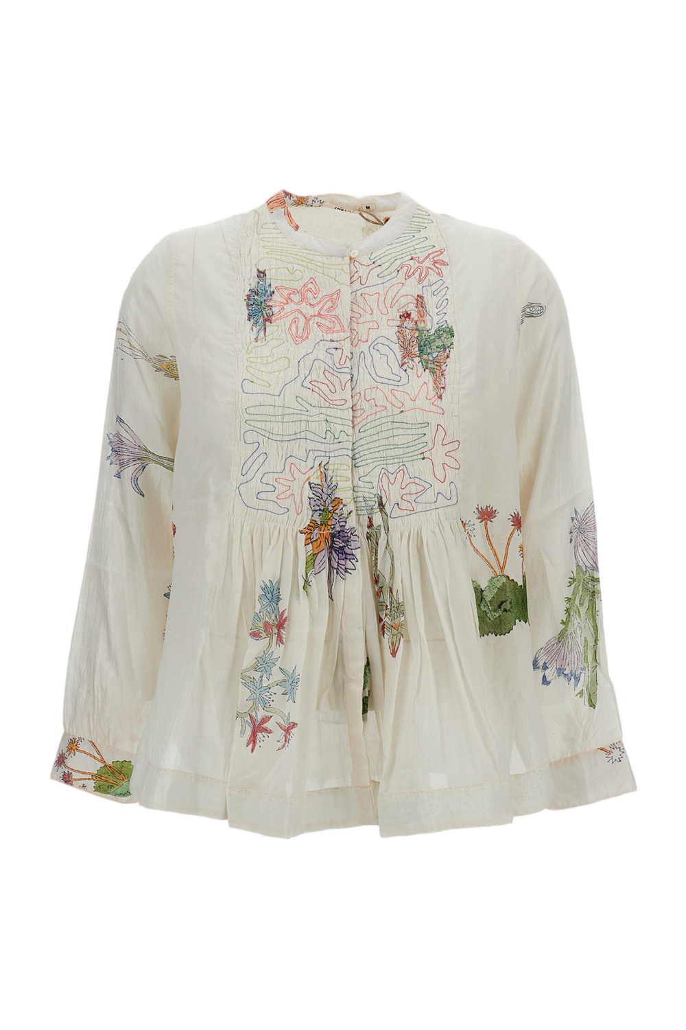 Cotton-Silk Blend Long-Sleeved Shirt