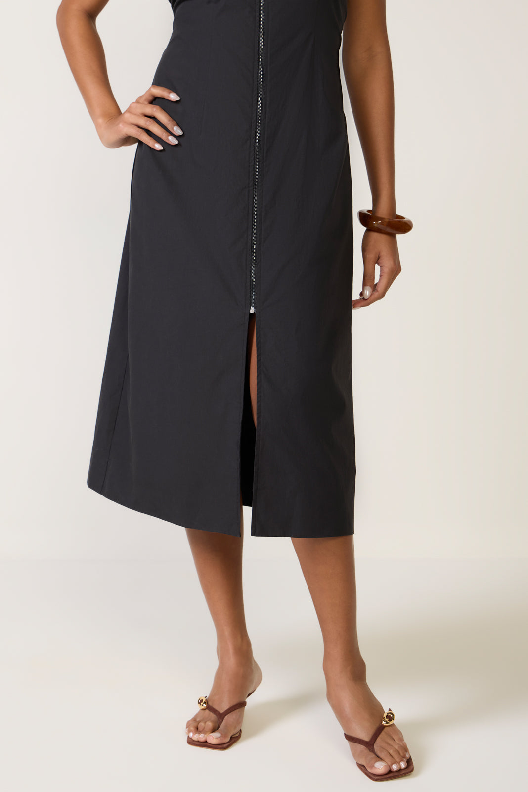 Women's Laurel Zip Front Midi Dress