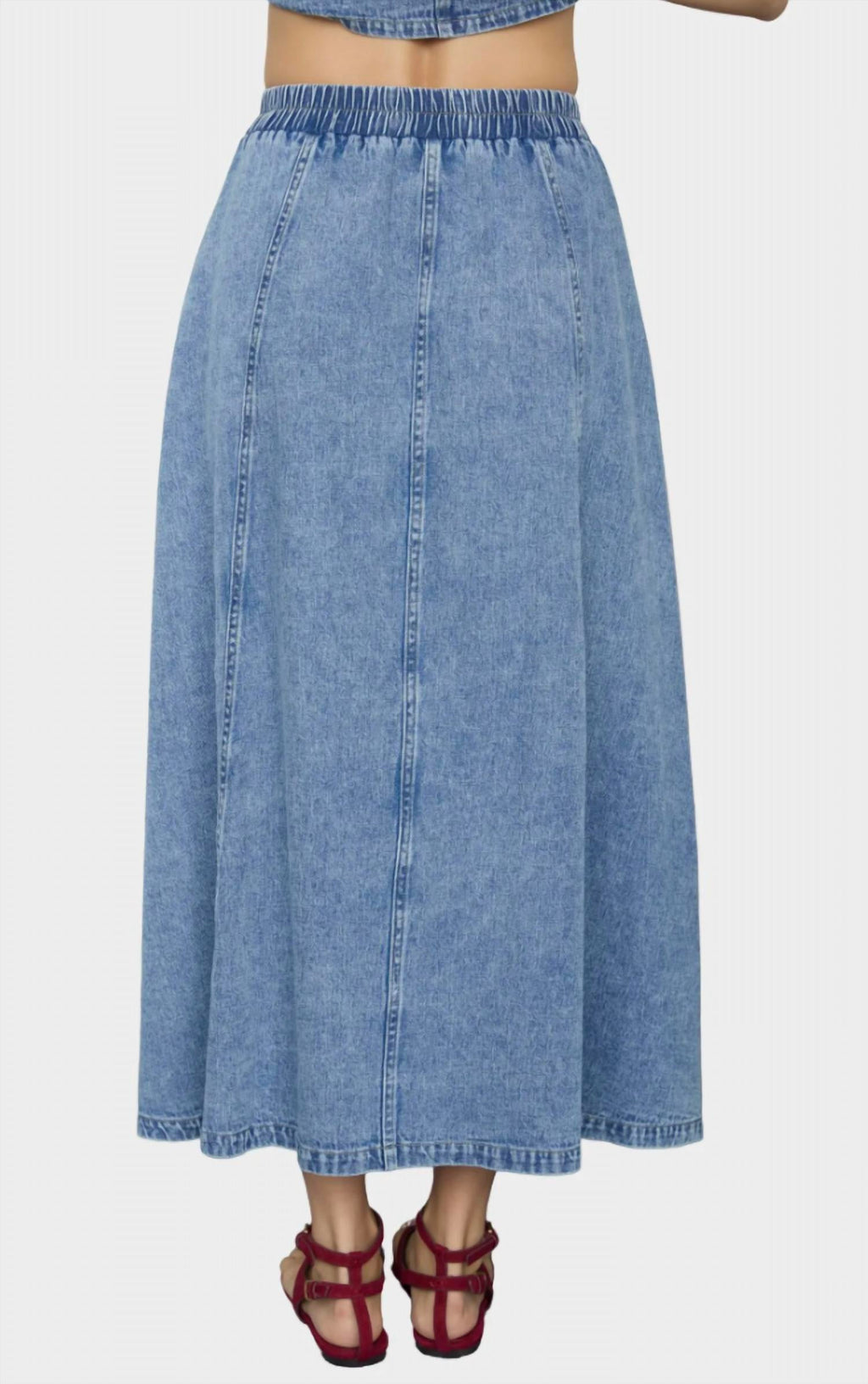 Everly Denim Skirt In Blue