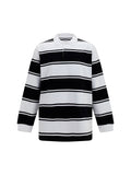 Balenciaga Men Striped Long-Sleeve Polo