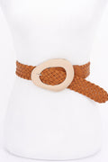 Metal Buckle Braided Belt