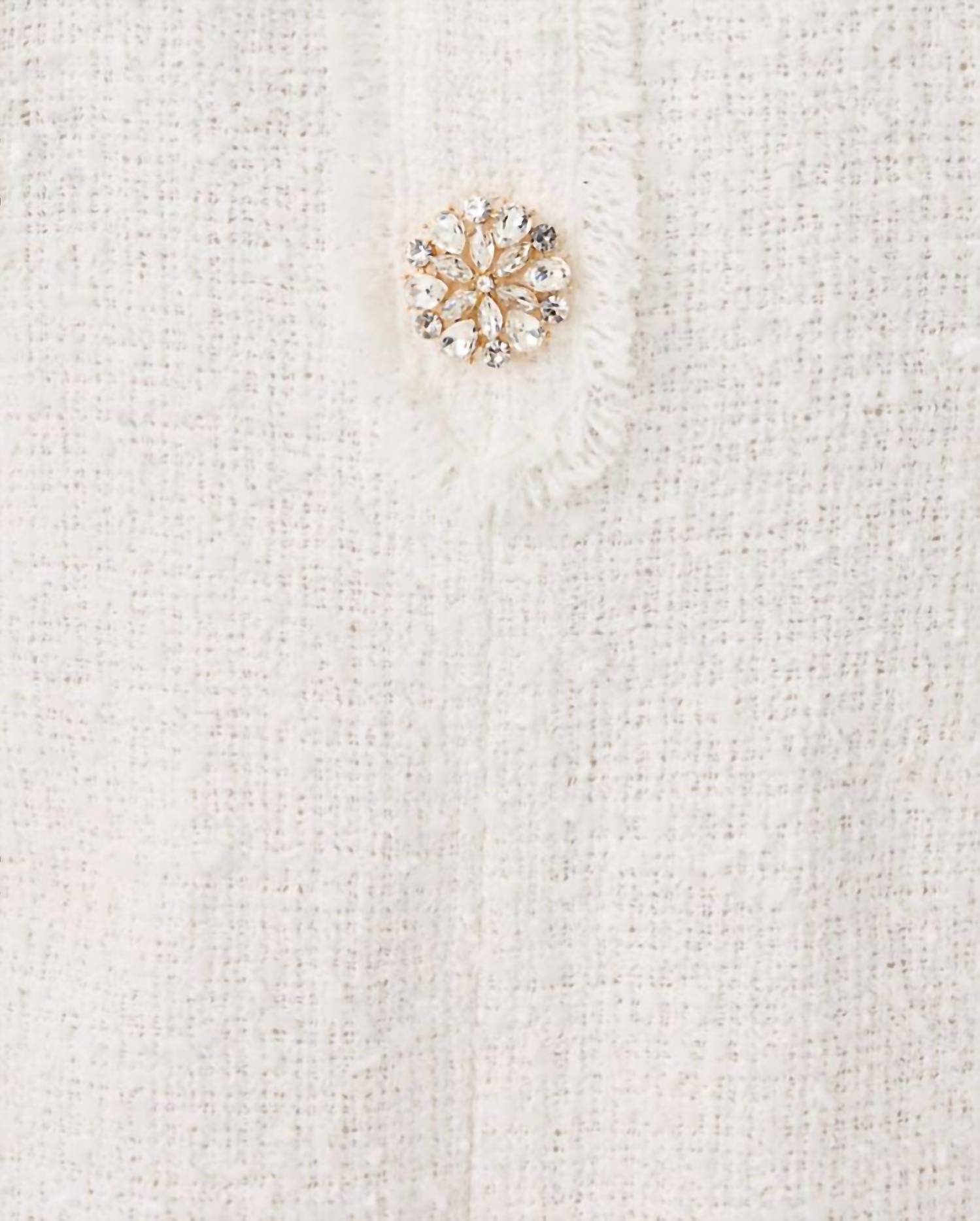 Geneva Dress In Coconut Chic Chick Boucle