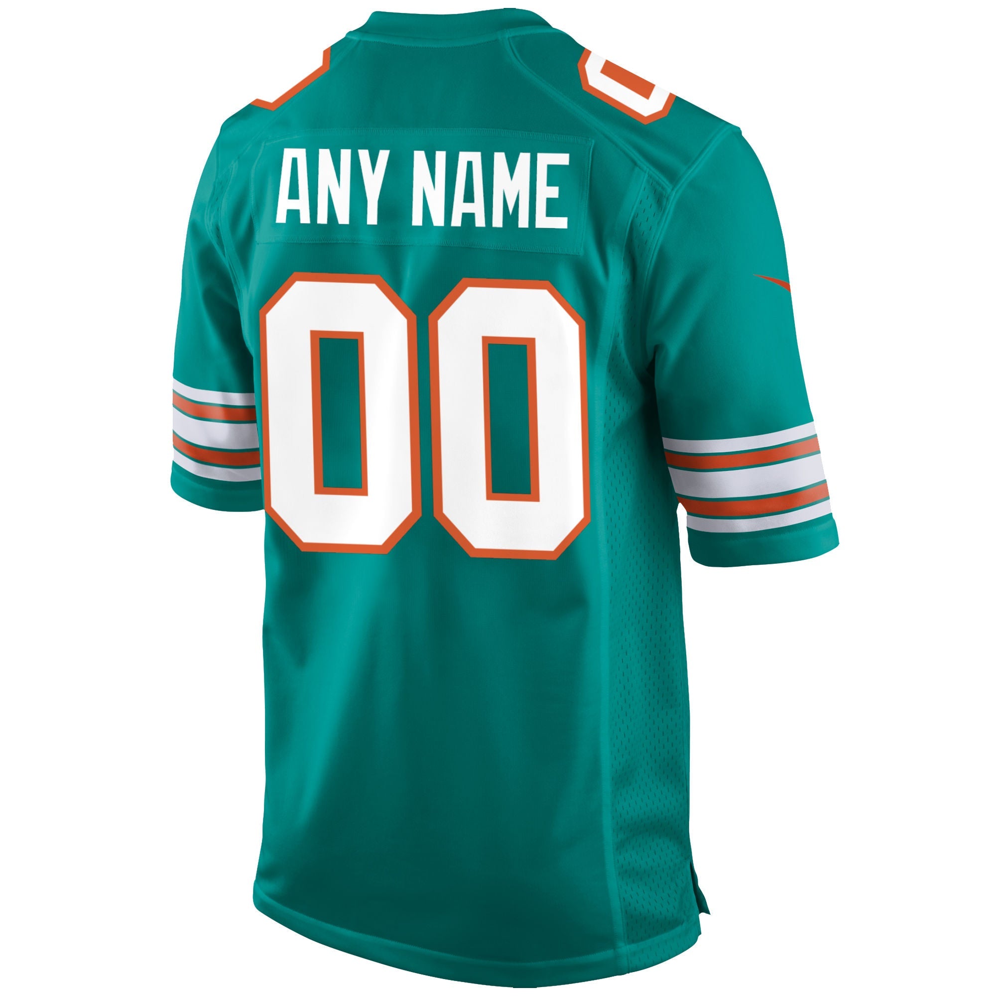 Miami Dolphins Aqua Alternate Custom Game Jersey