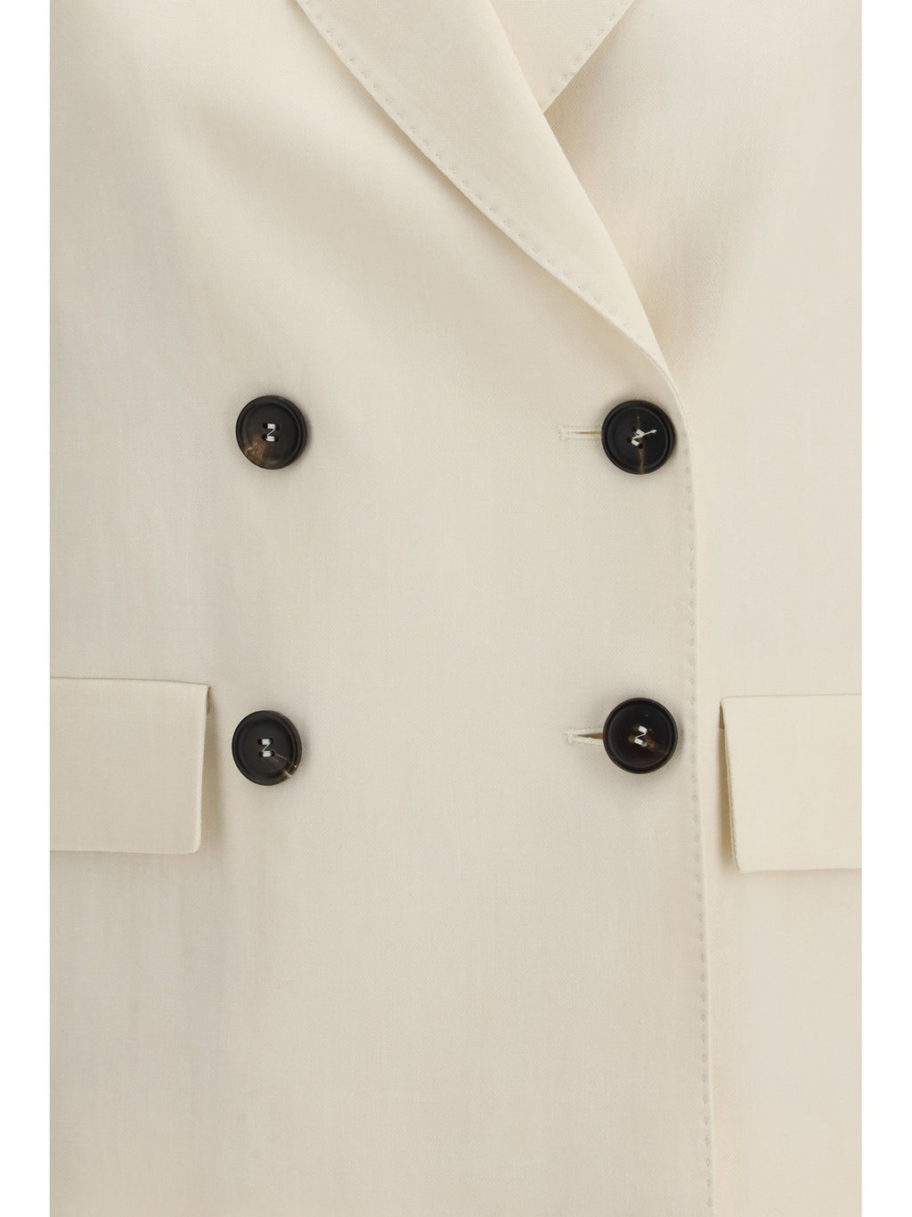 Brunello Cucinelli Women Fluid Twill Jacket In Viscose And Linen With Monile