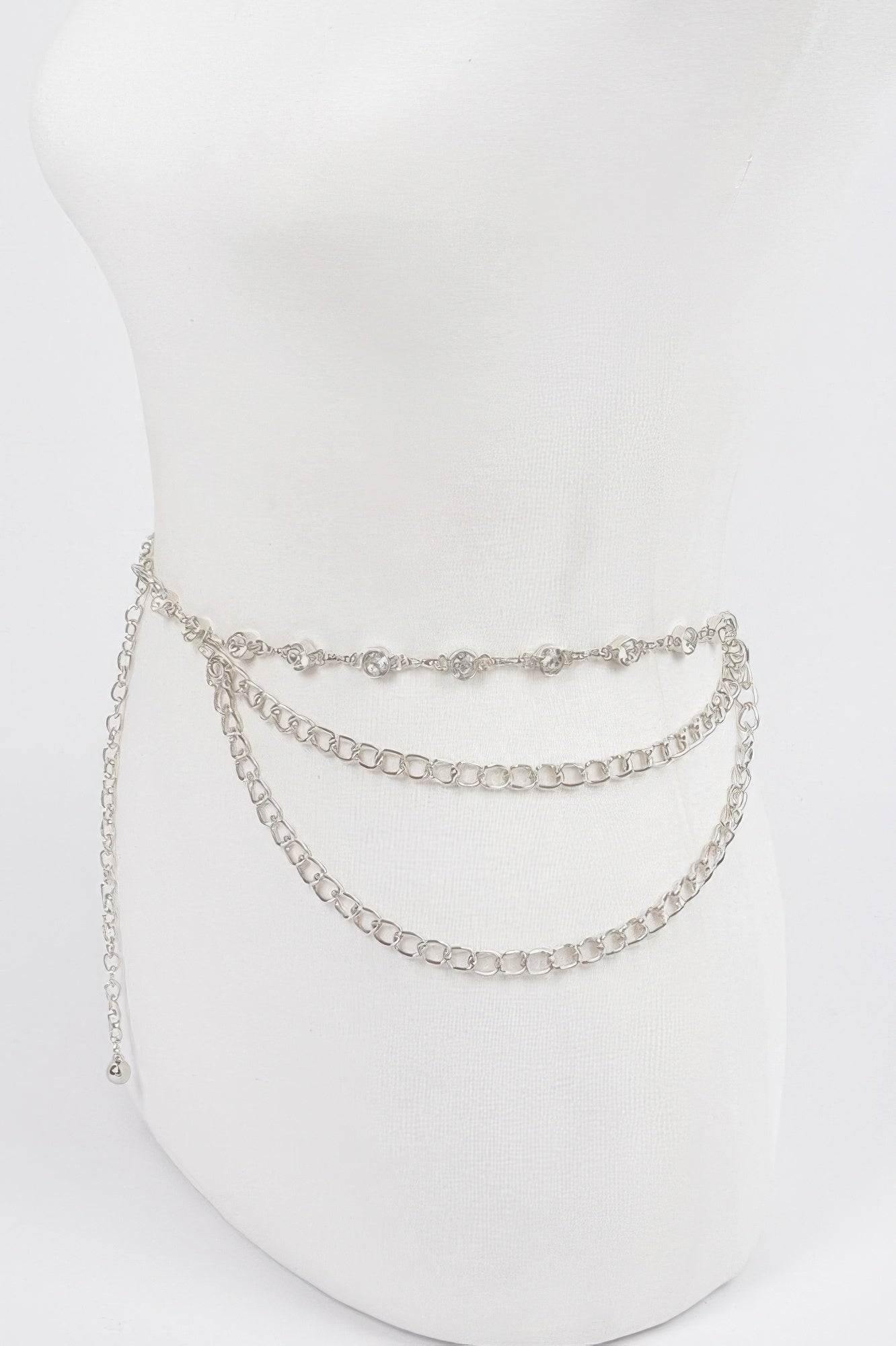 Sparkling Rhinestone Chain Waist Belt