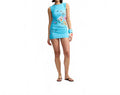 Ariel Mesh Mini Dress In Caribbean Bouquet