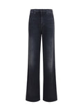 Gucci Women Stretch Cotton Jeans With Web Stripe