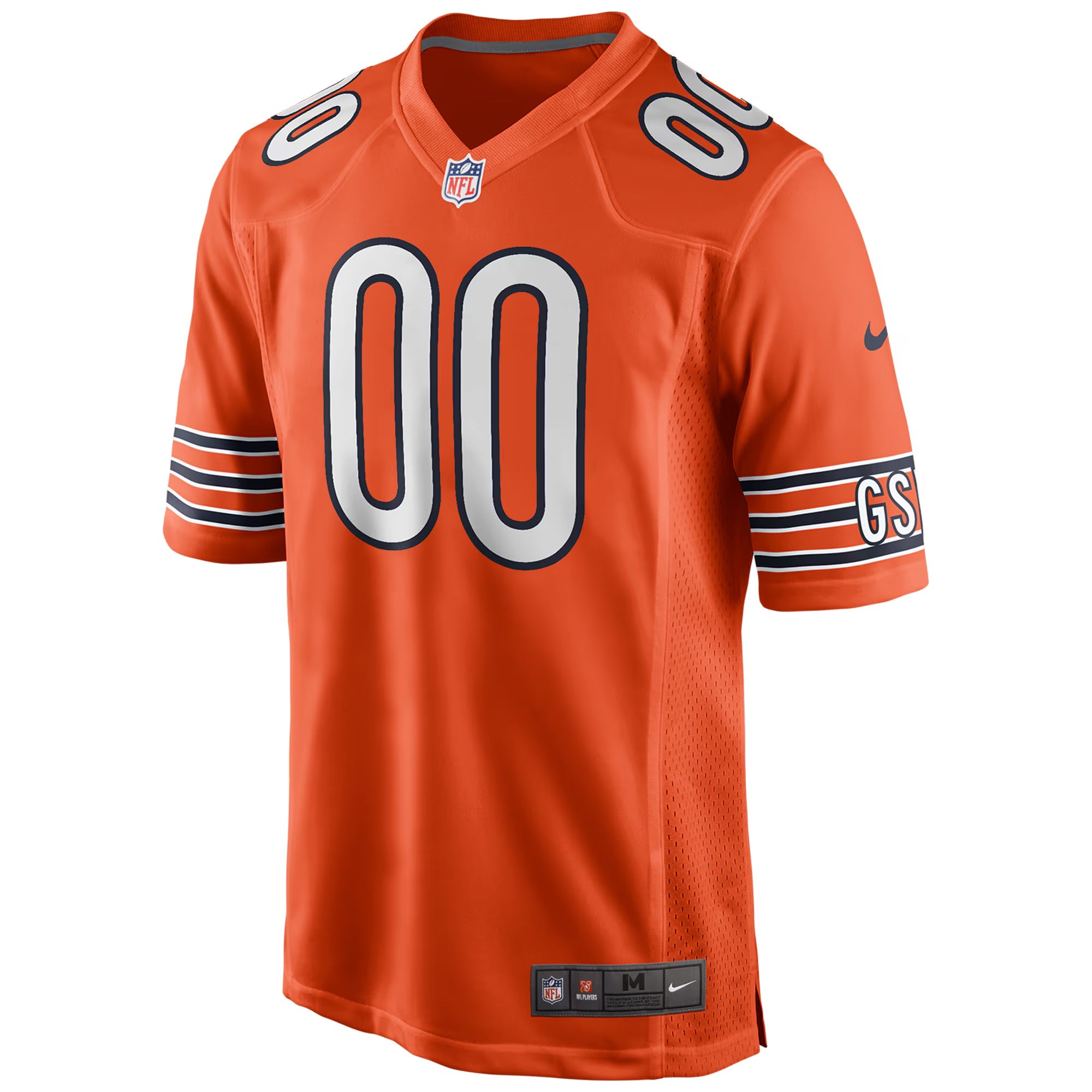 Chicago Bears Orange Alternate Custom Game Jersey