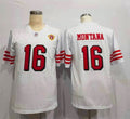 Men's San Francisco 49ers Joe Montana White 75th Anniversary Game Player jersey