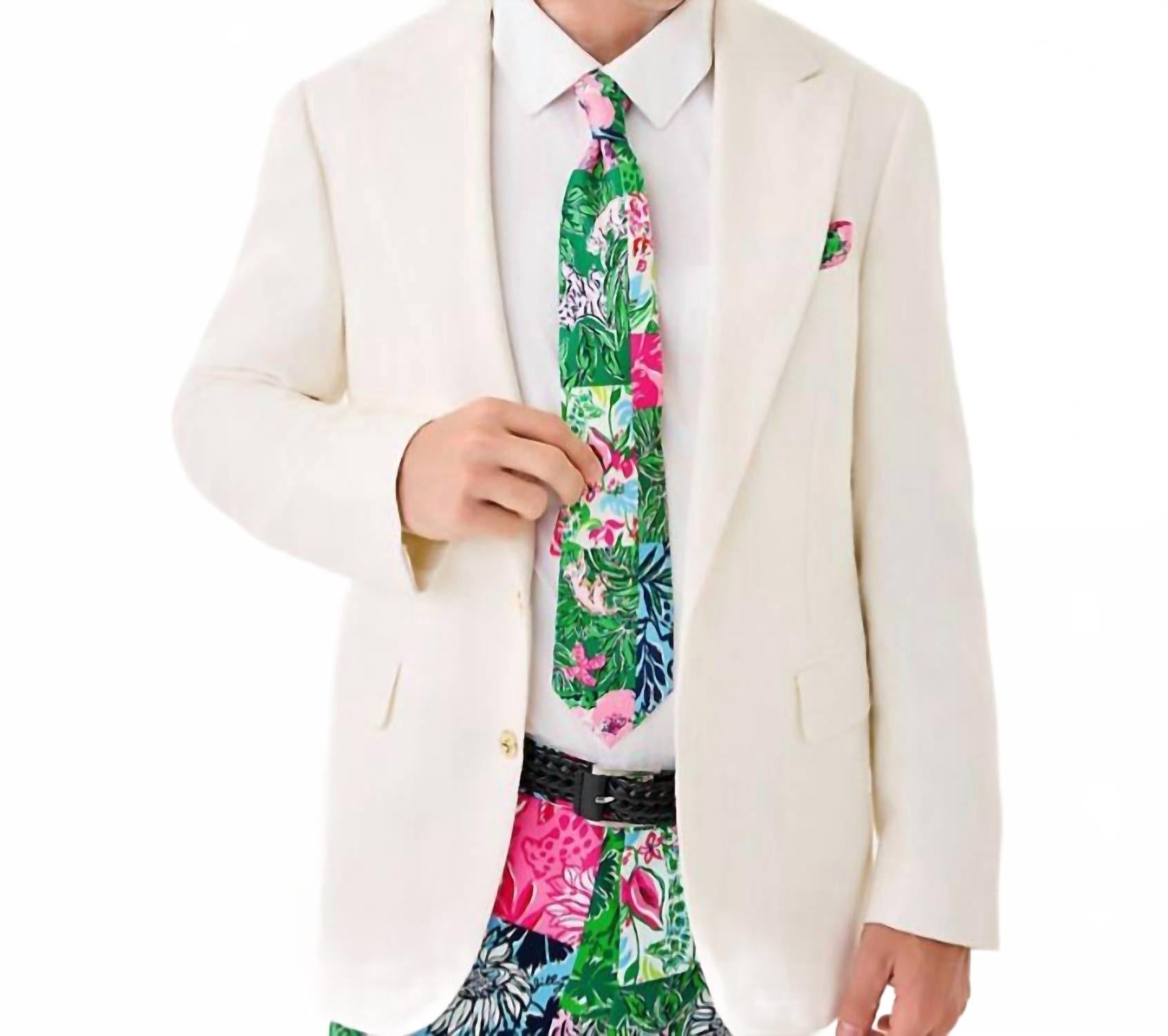 Men's Stuff Tie And Pocket In Multi Party Punch Patch