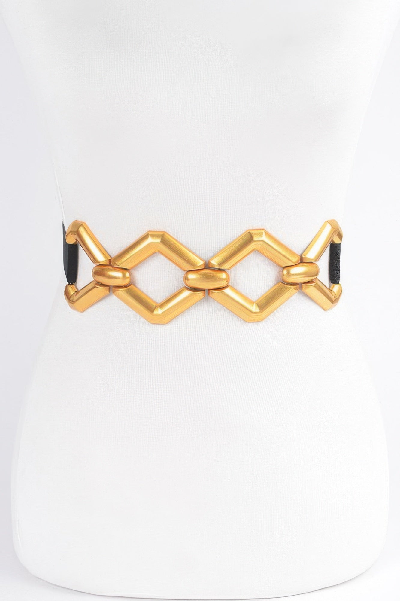 Plus Size Elastic Waist Belt with Metal Buckle