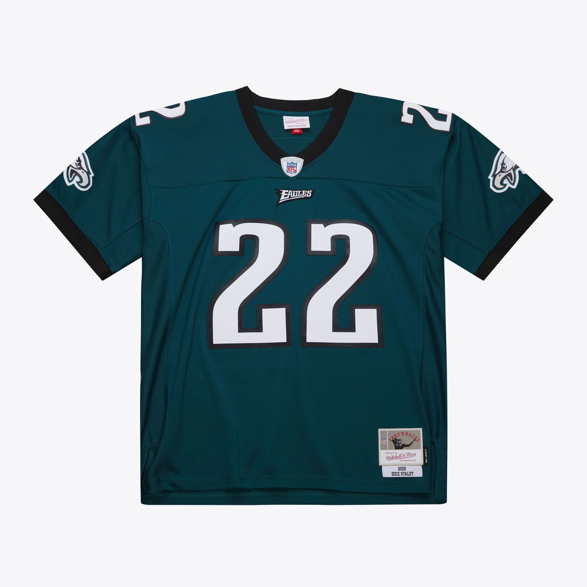 Philadelphia Eagles Duce Staley Mitchell & Ness Midnight Green 2002 Legacy Replica Jersey