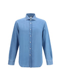 Brunello Cucinelli Men Cotton Denim Shirt