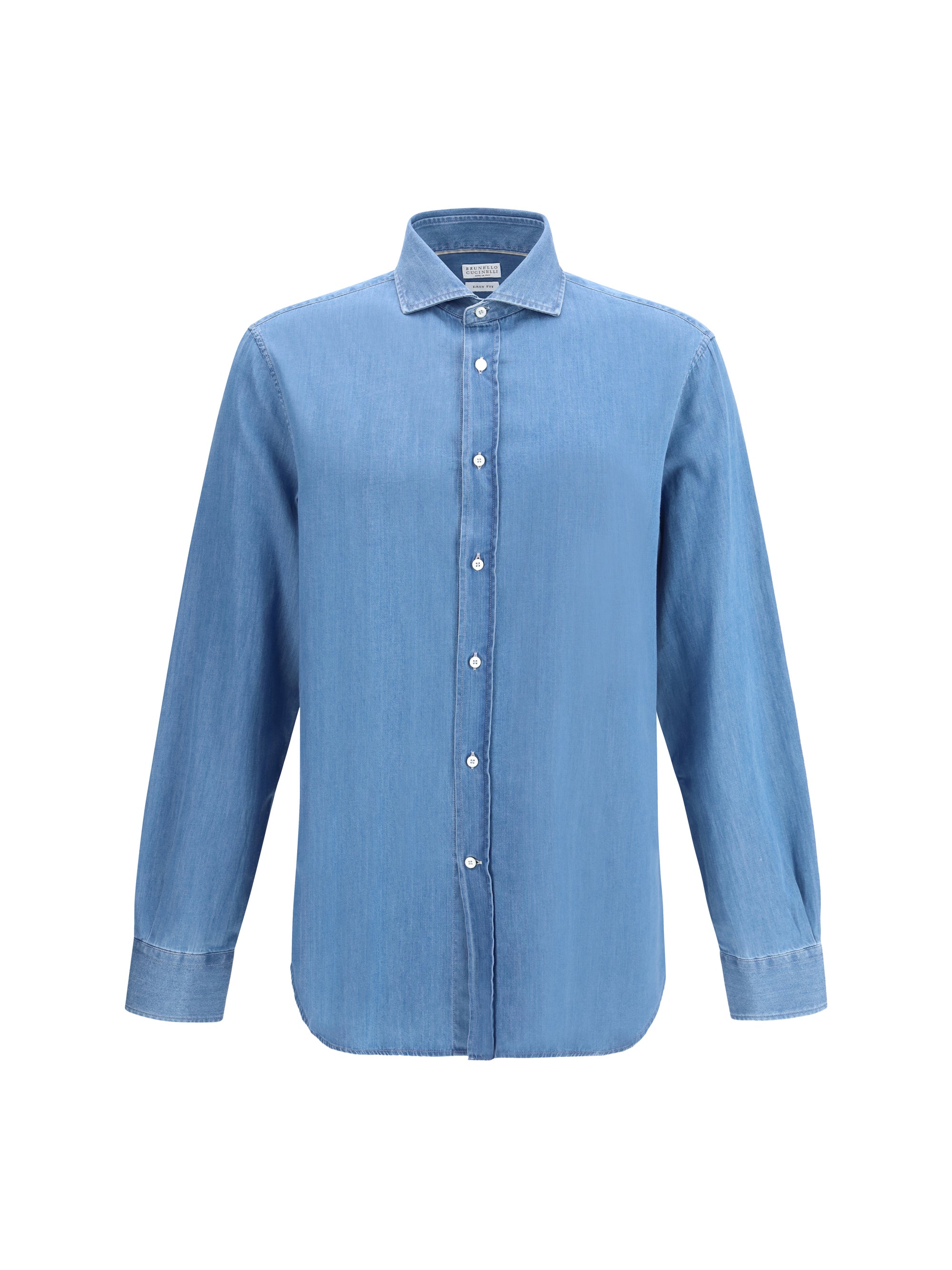 Brunello Cucinelli Men Cotton Denim Shirt