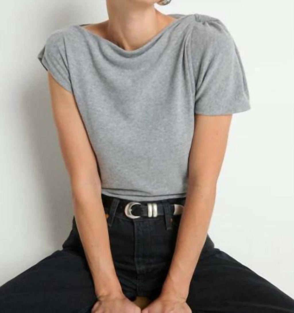 Rosie Knot Top In Heather Grey