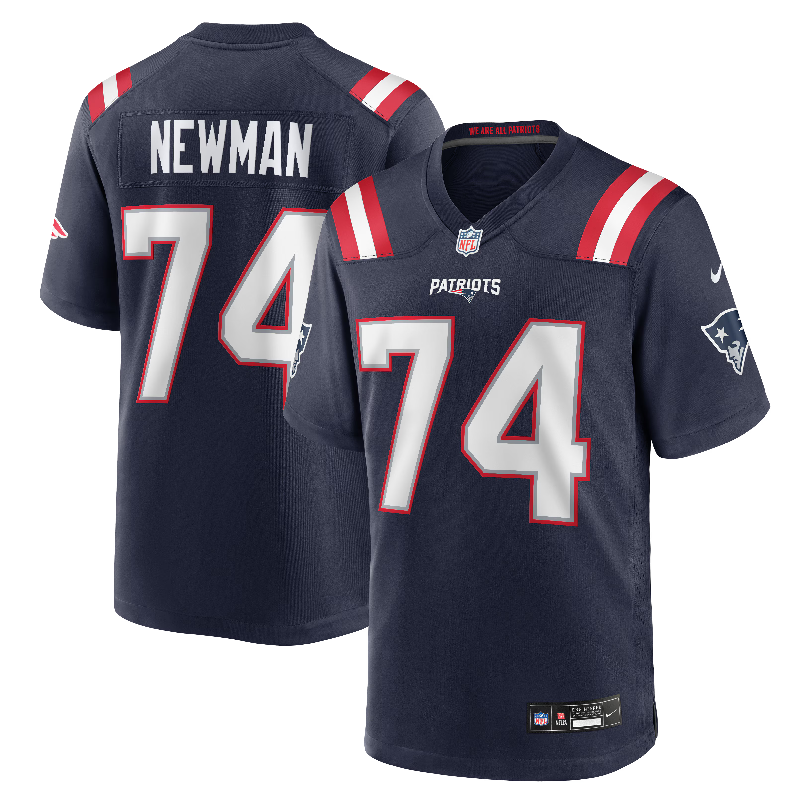 New England Patriots Royce Newman Navy Team Game Jersey