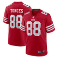 San Francisco 49ers Jake Tonges Scarlet Team Game Jersey