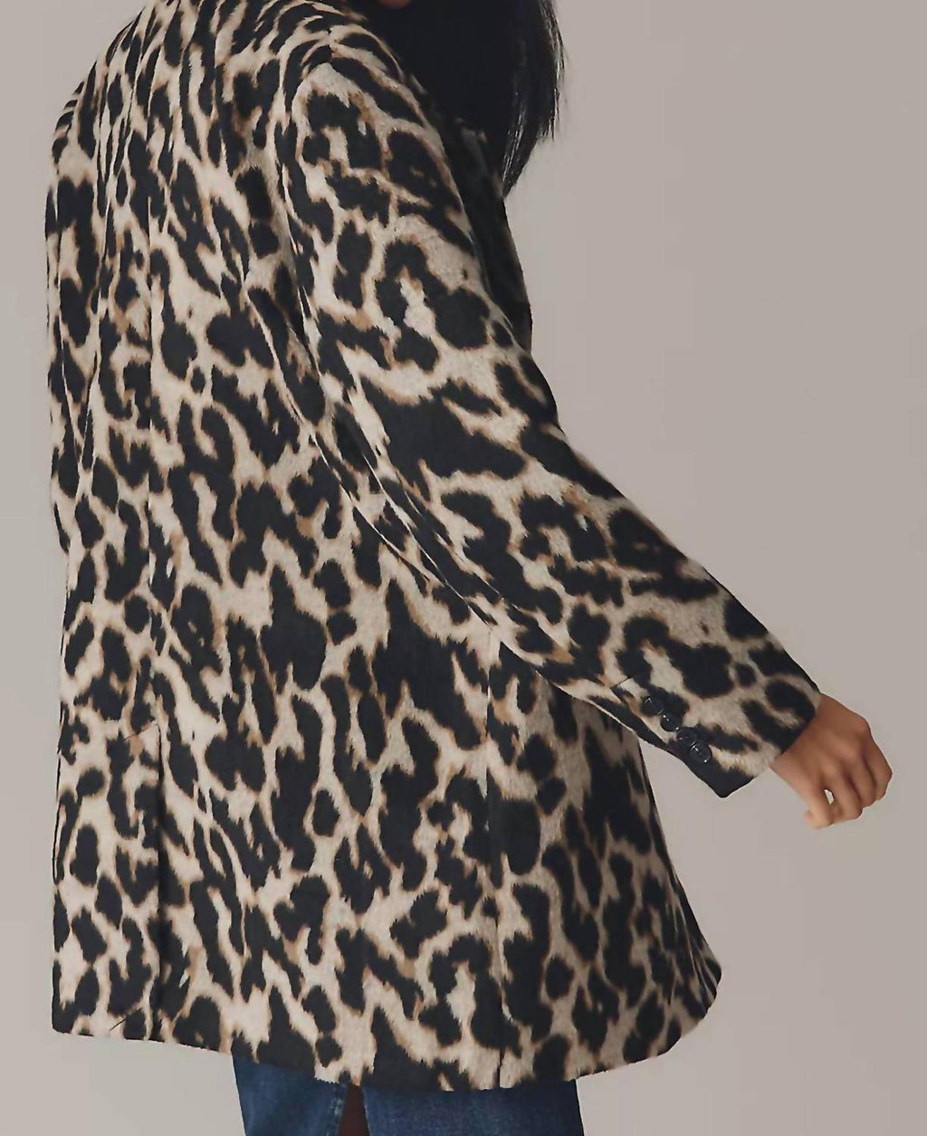 Downtown Button Front Jacket In Leopard Mirage