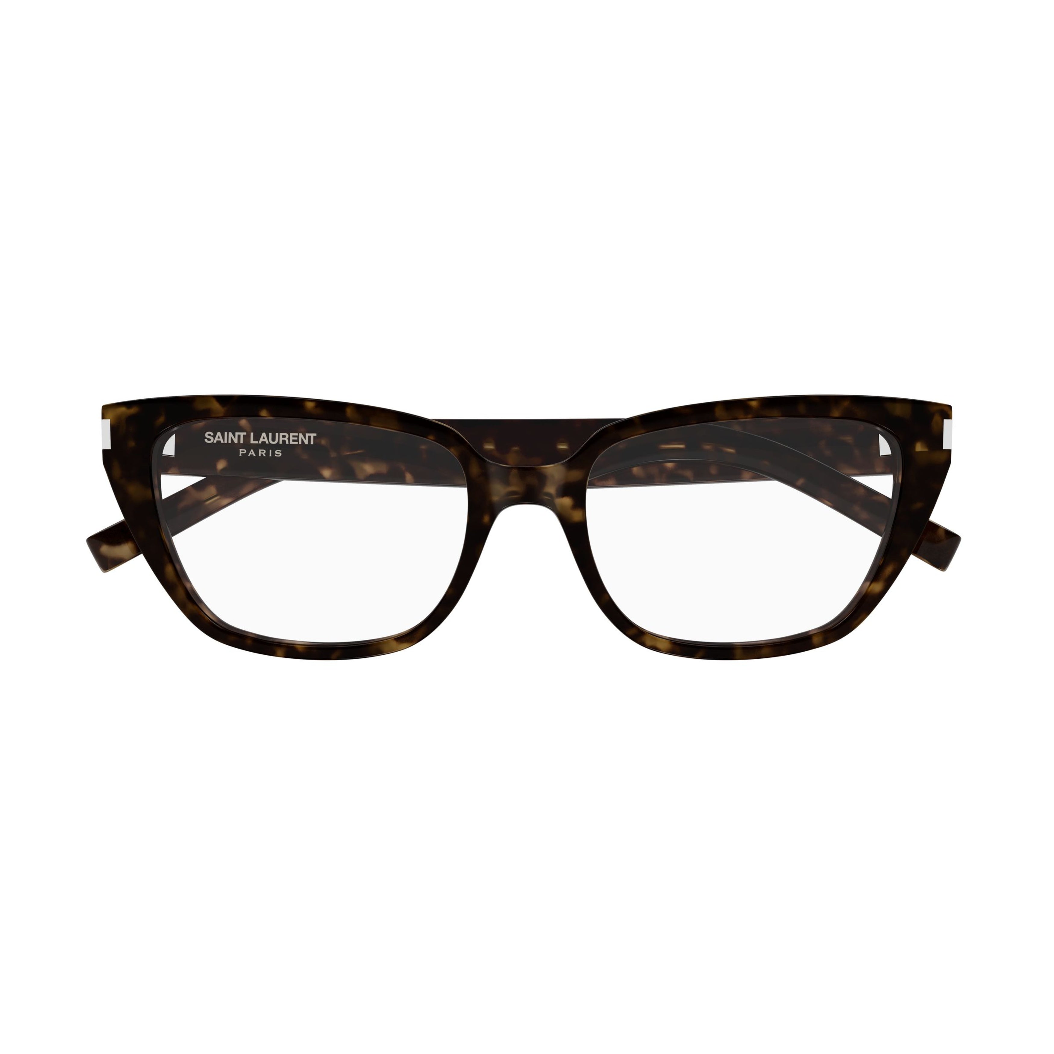 Rectangular Cat-Eye Sunglasses With Tortoiseshell Pattern And Silver Accents