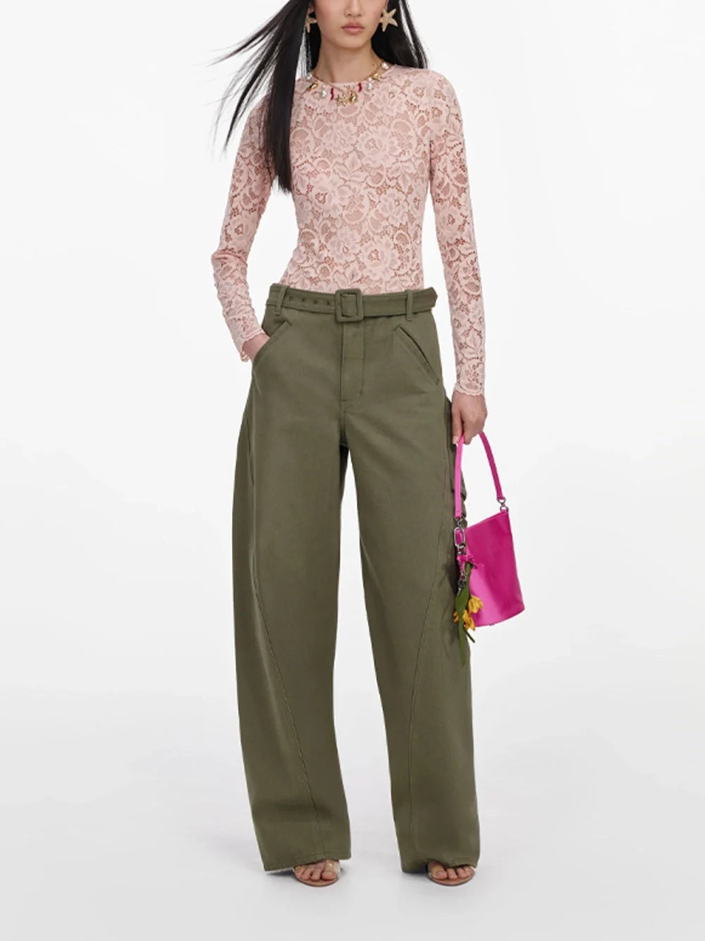 Self-Portrait Women Cargo Jeans
