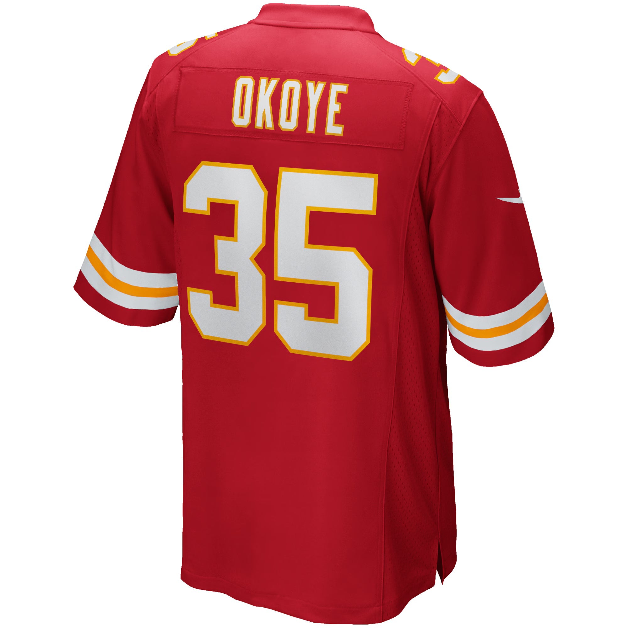Kansas City Chiefs Christian Okoye Red Game Retired Player Jersey