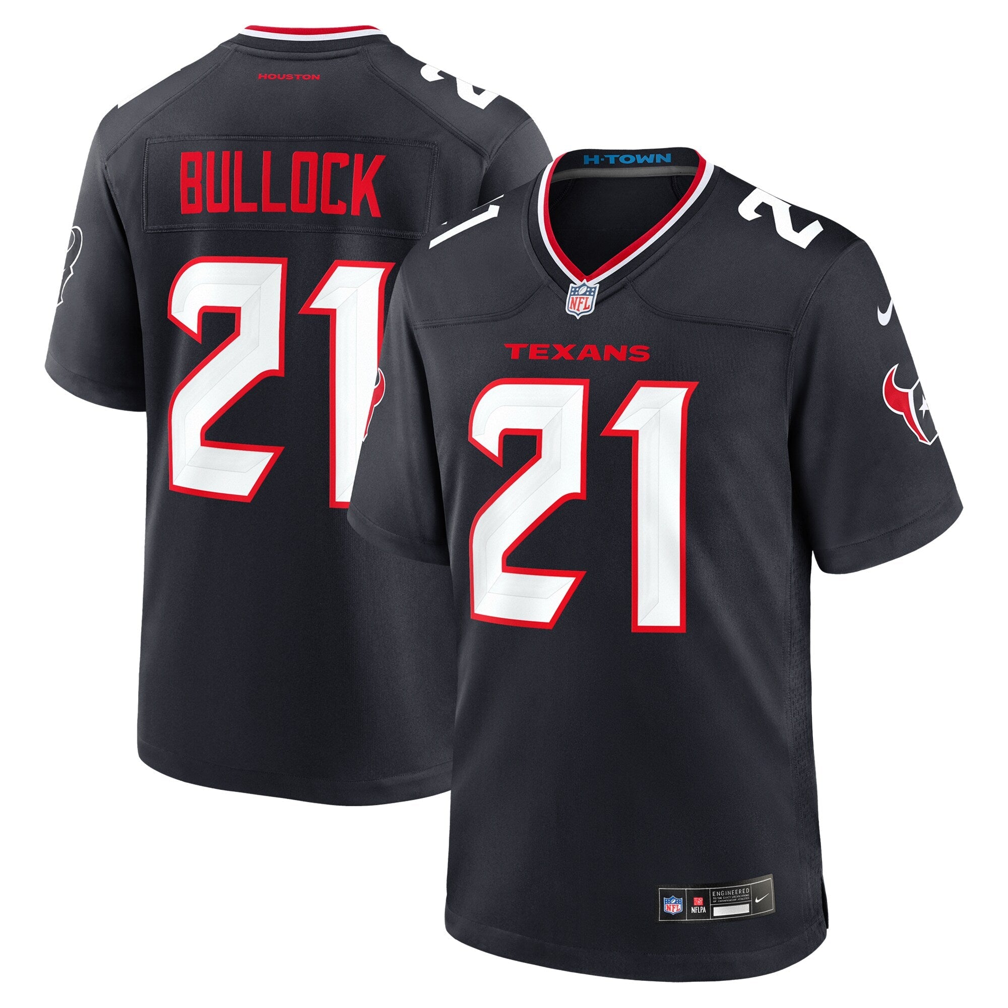 Houston Texans Calen Bullock Navy Team Game Jersey