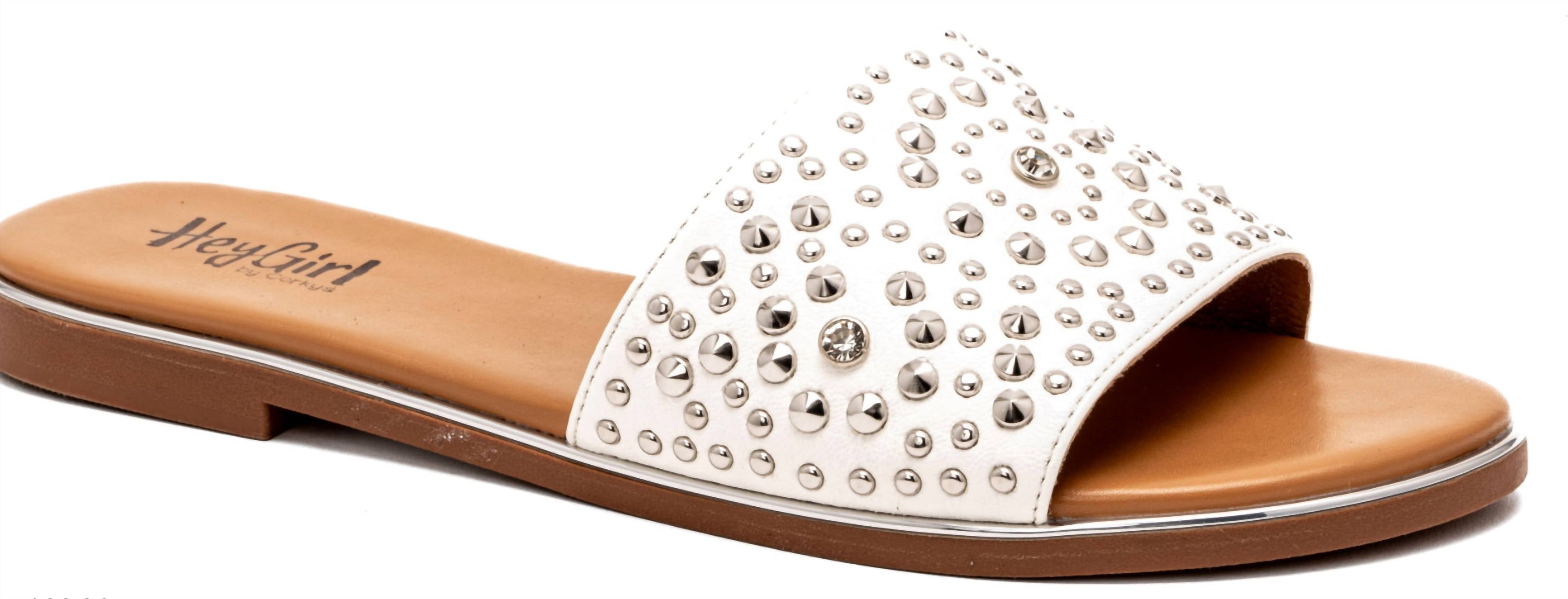 Women's Bail Money Sandal In White