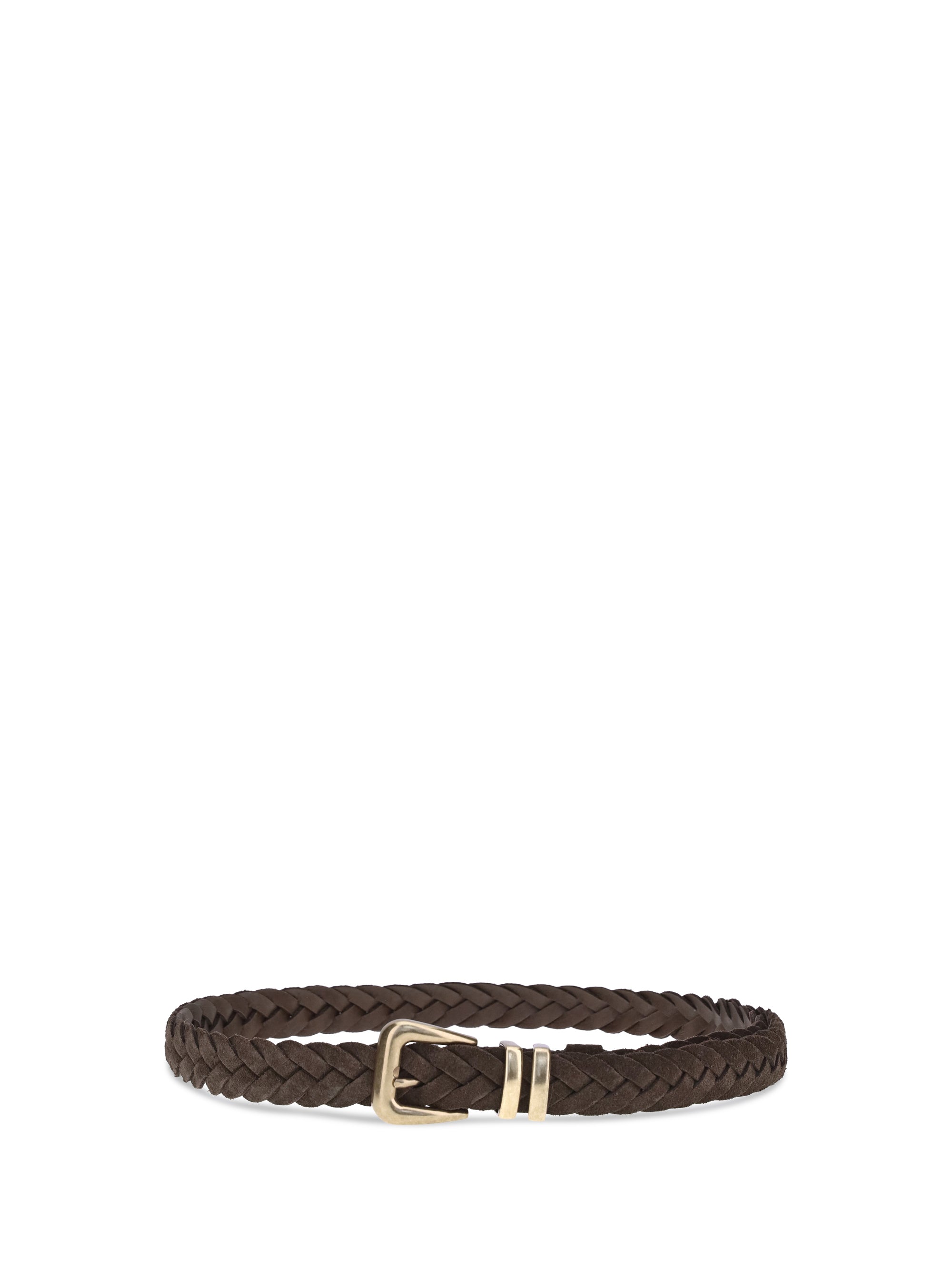 Brunello Cucinelli Men Leather Woven Belt