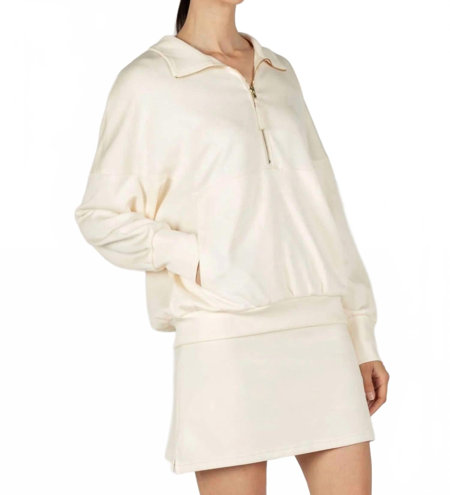 Ava Pull-Up Skort In Eggshell