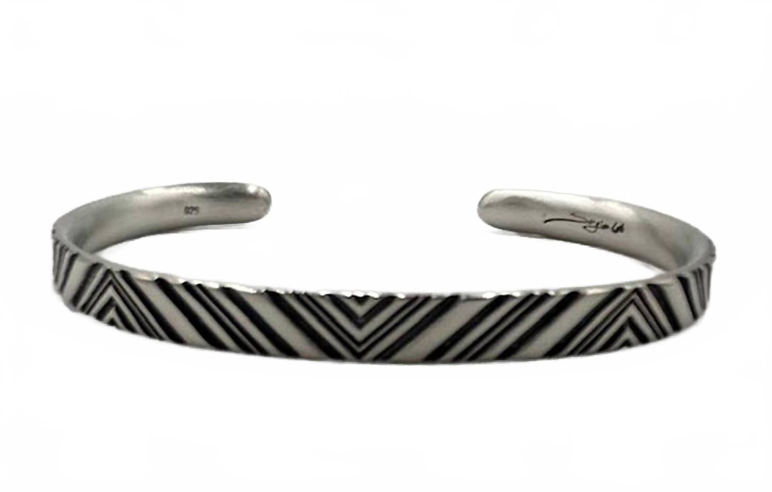 Men's Crafted Trinity Bracelet In Silver