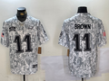 Men's Philadelphia Eagles A.J. Brown #11 Arctic Camo 2024 Salute to Service Limited Jersey1