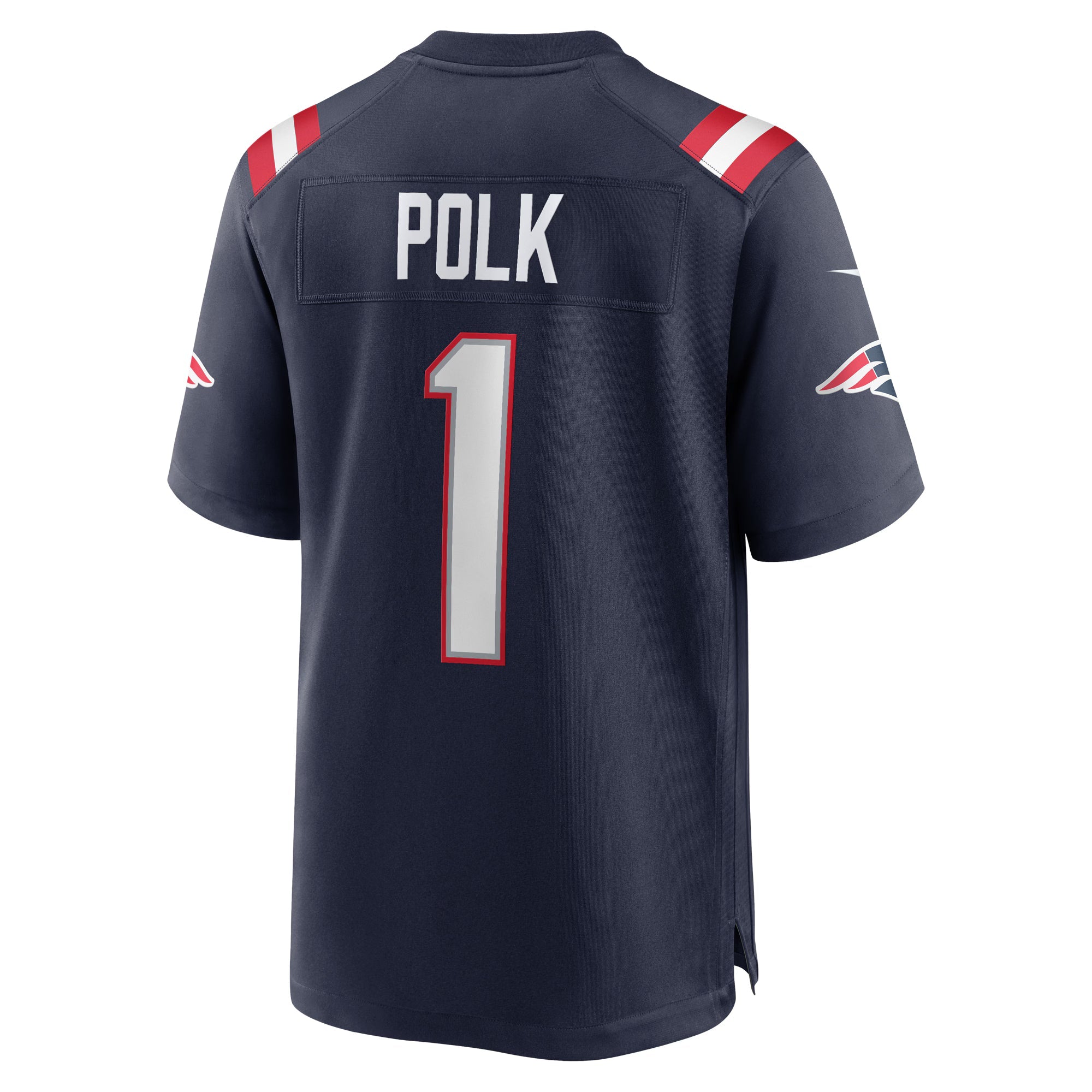 New England Patriots Ja'Lynn Polk Navy Team Game Jersey