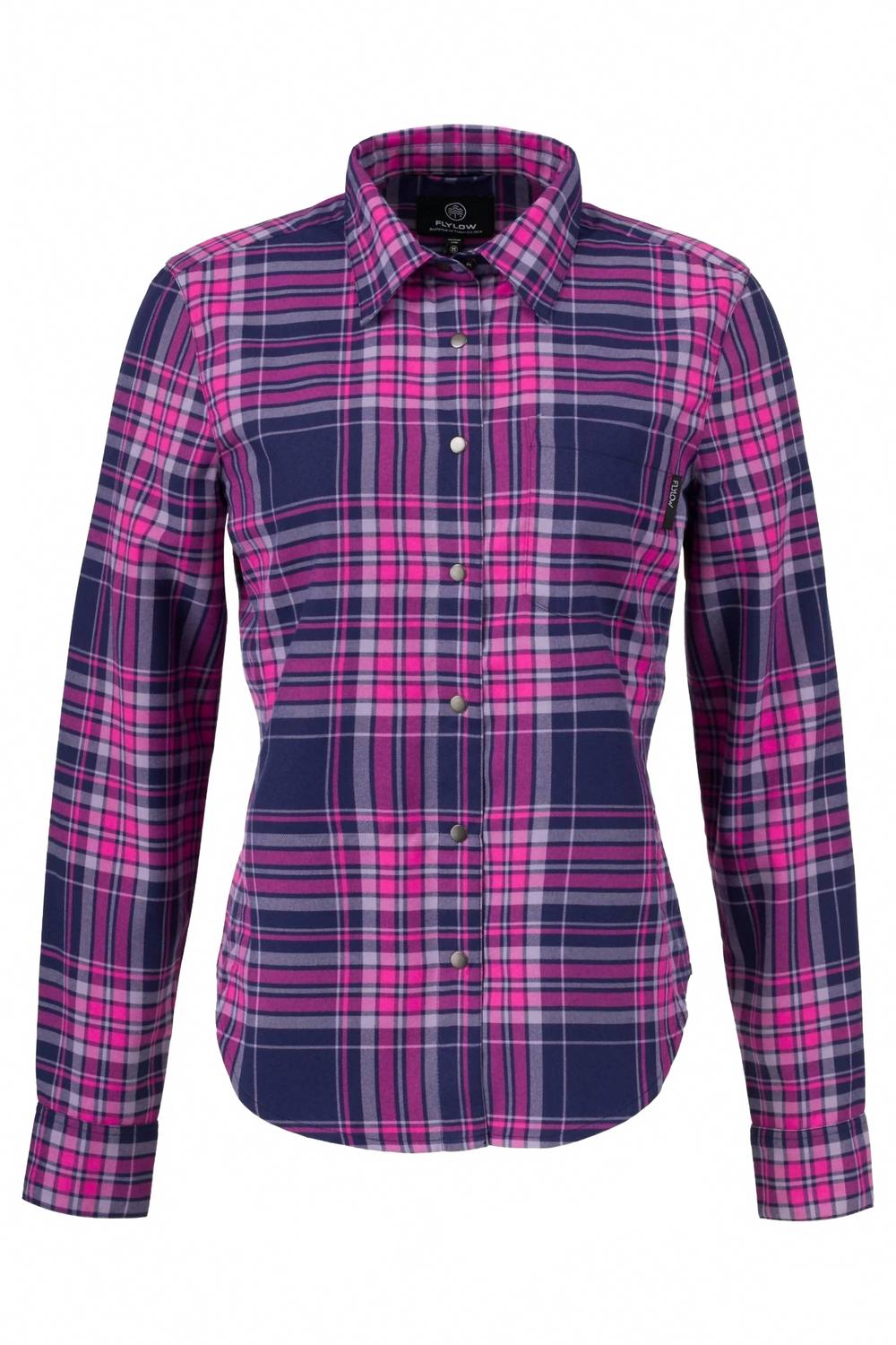 Brigitte Tech Flannel Shirt In Currant/dragonfruit Plaid