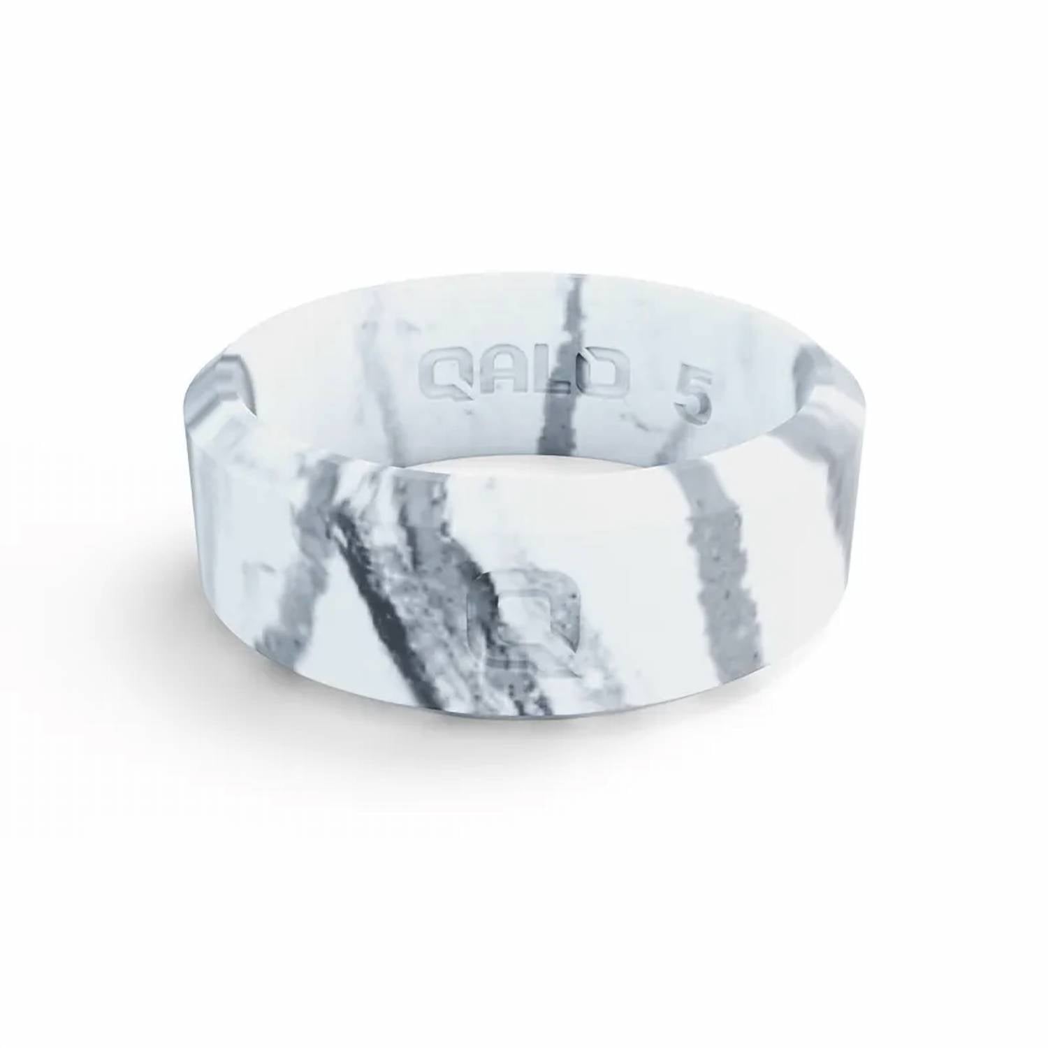 Women's Modern Silicone Ring In White Marble
