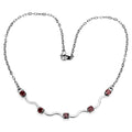 Ruthenium White Metal Necklace with AAA Grade CZ in Siam