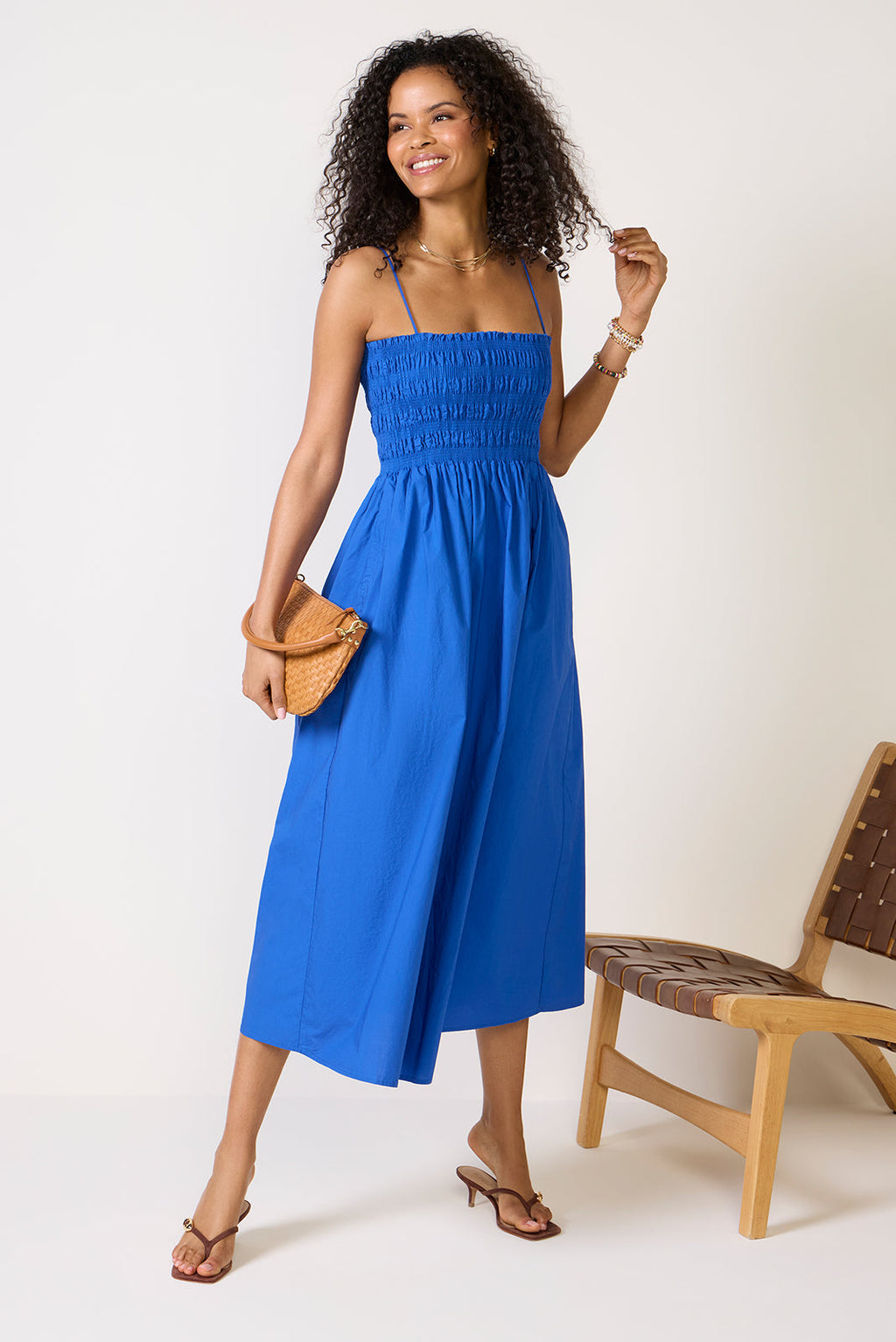 Women's Cornelia Poplin Midi Dress