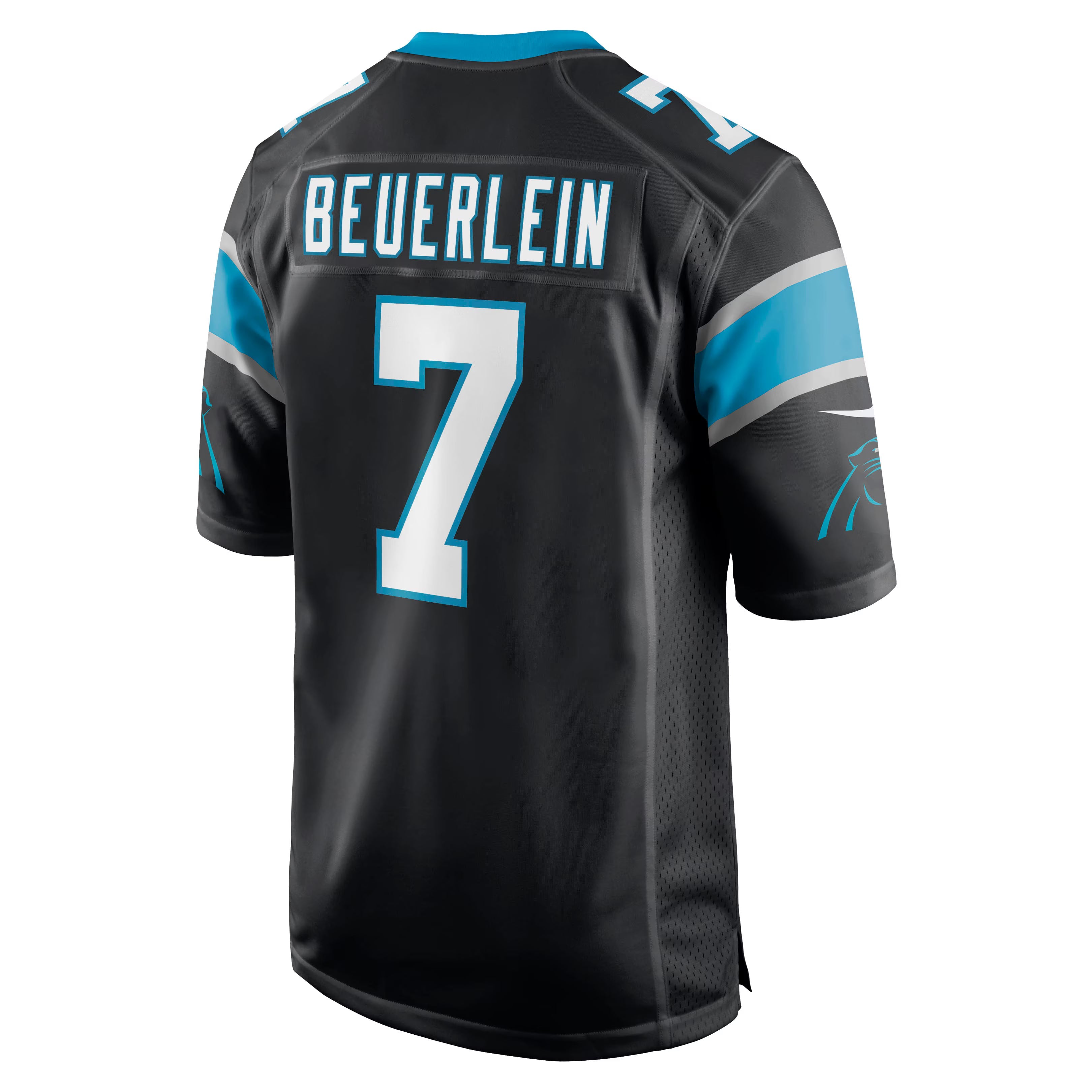Carolina Panthers Steve Beuerlein Black Retired Player Jersey