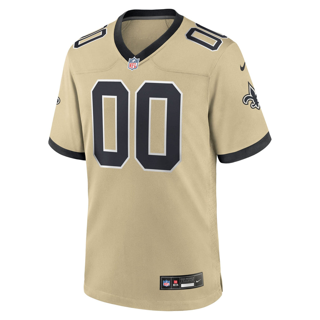 New Orleans Saints Gold Gameday Golds Alternate Custom Game Jersey