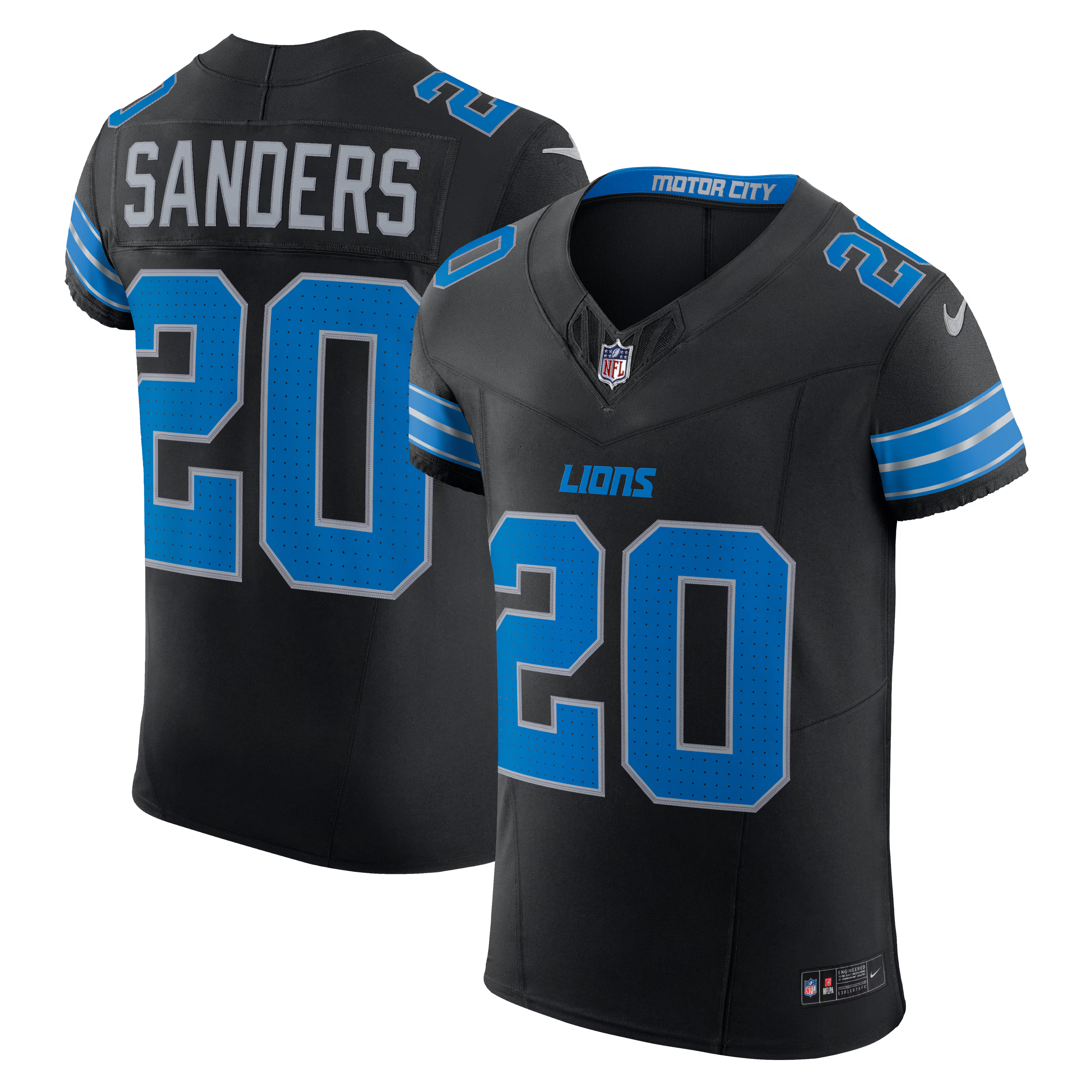 Detroit Lions Barry Sanders Black Alternate Vapor F.U.S.E. Elite Jersey