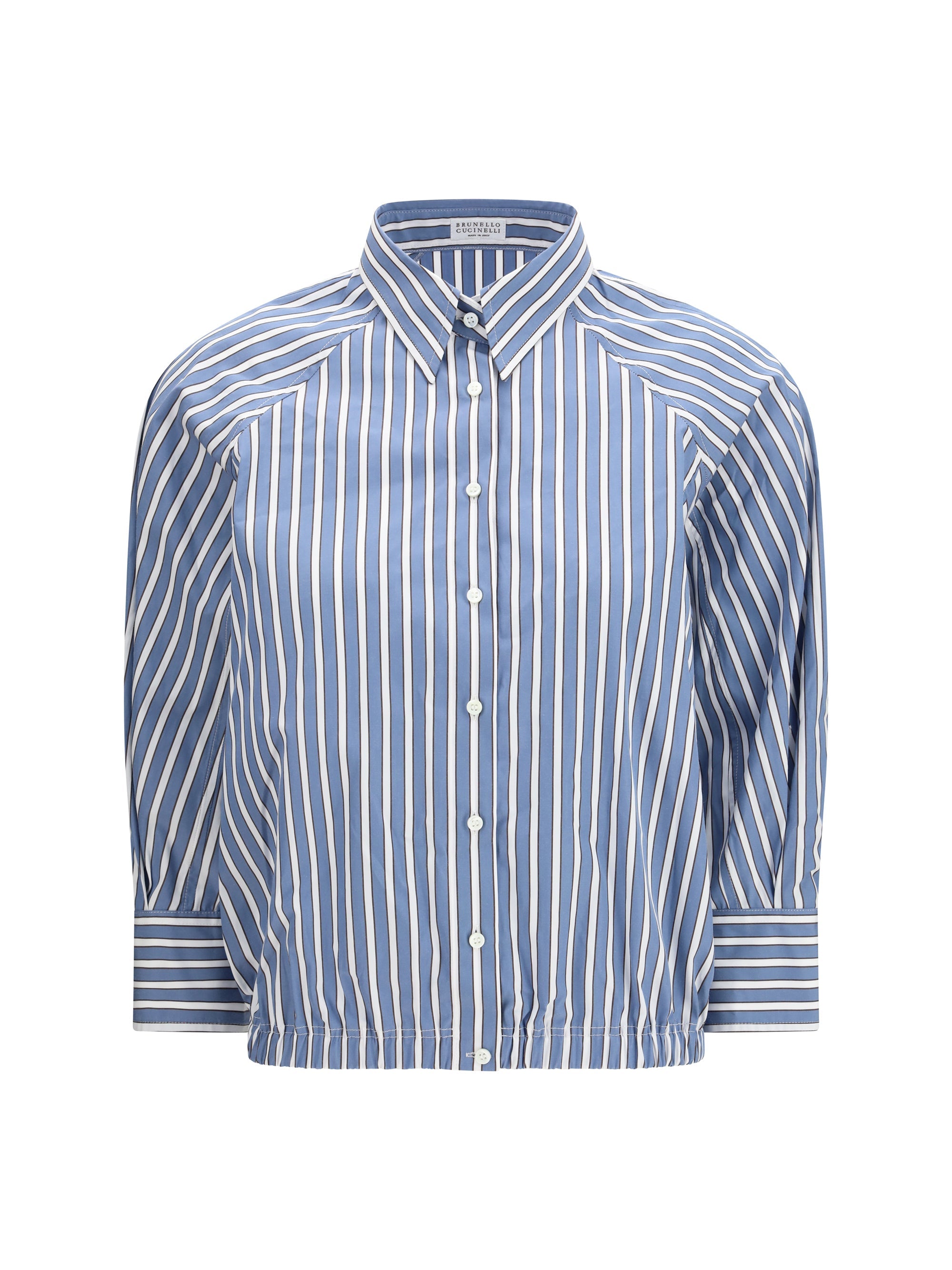 Brunello Cucinelli Women Shadow Stripe Poplin Shirt