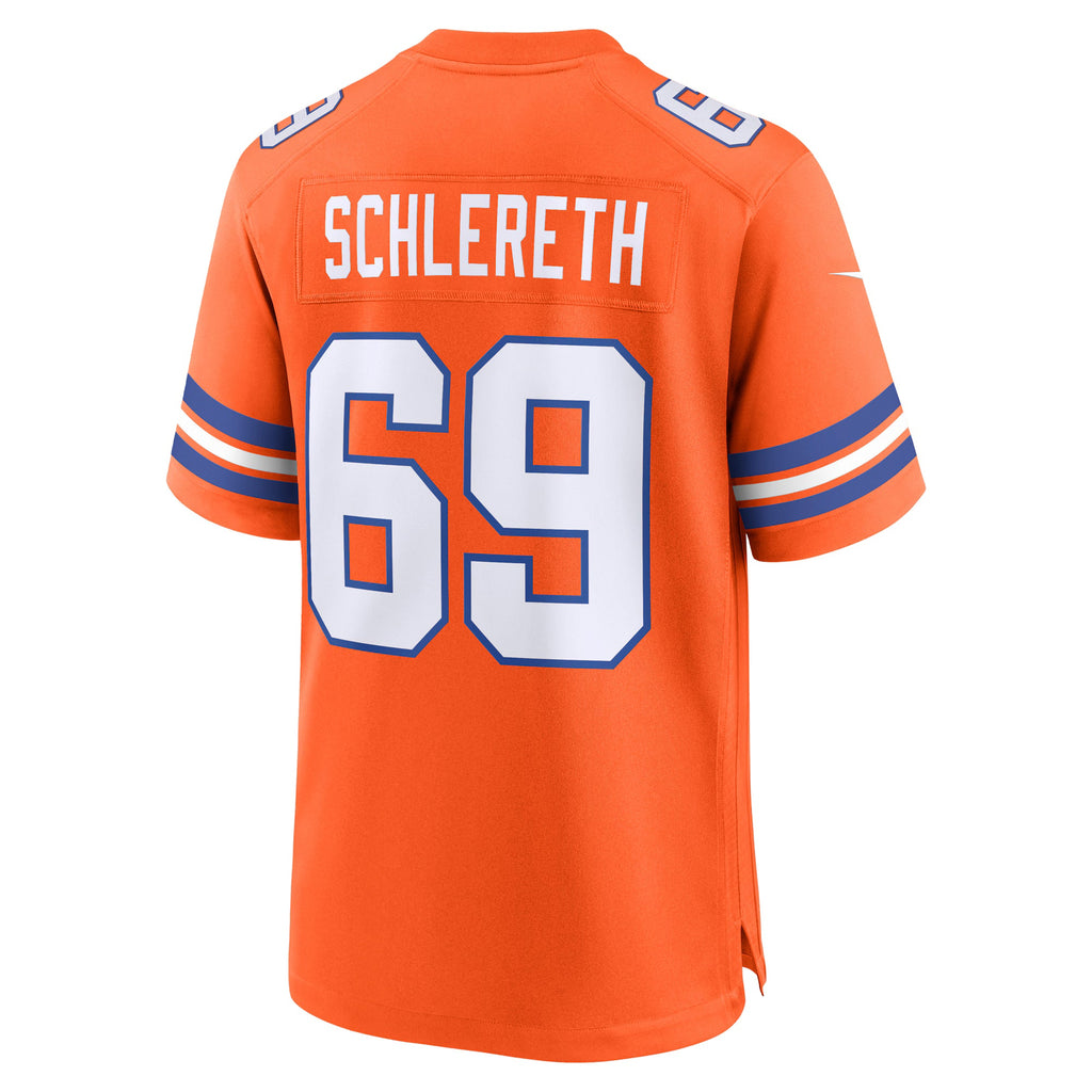 Denver Broncos Mark Schlereth Orange Retired Player Alternate Game Jersey