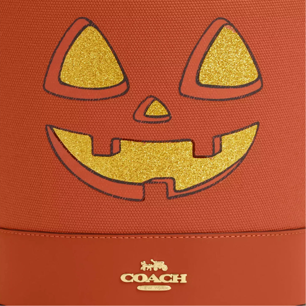 NWT Coach Trick Or Treat Bucket With Halloween Pumpkin