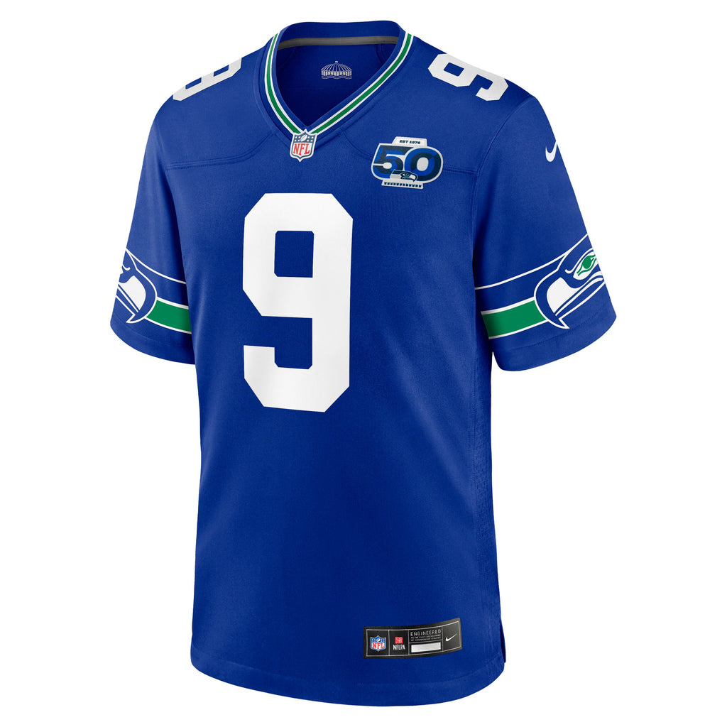 Seattle Seahawks Kenneth Walker III Royal Alternate 50th Season Game Jersey