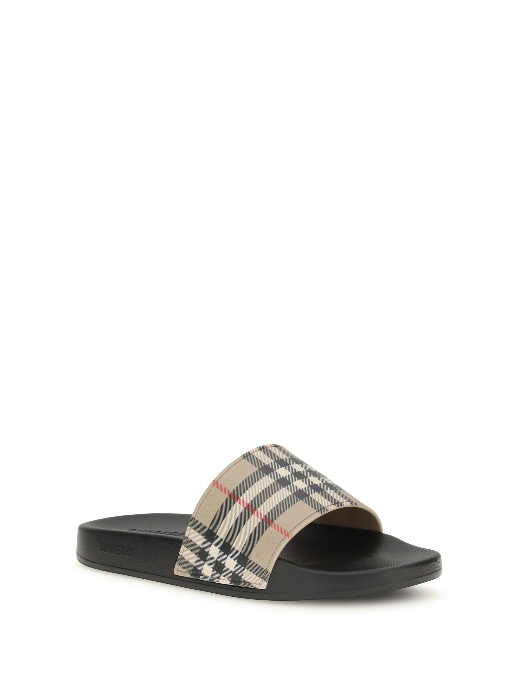 Burberry Men Check Slides