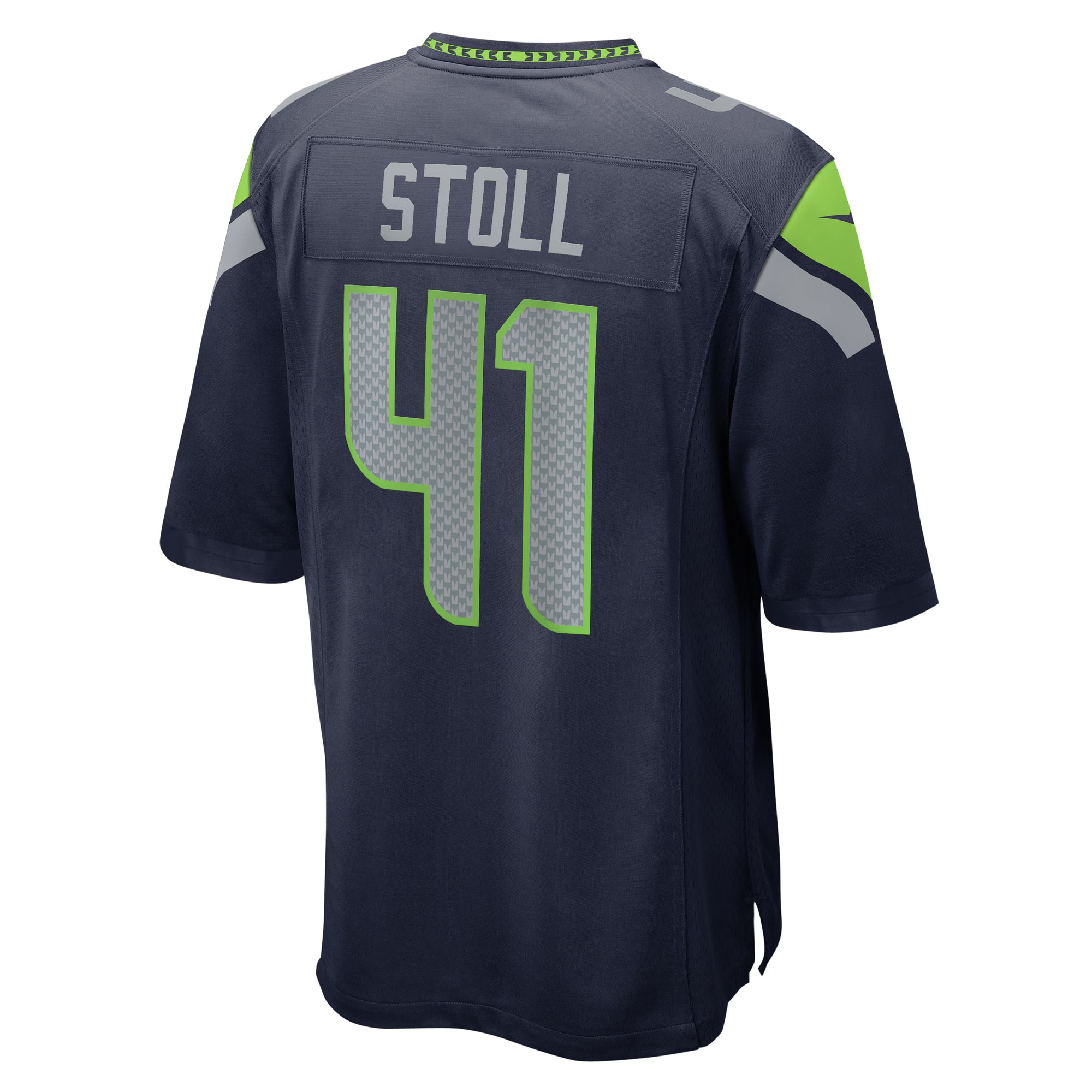 Seattle Seahawks Chris Stoll College Navy Game Jersey