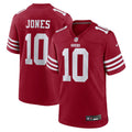 San Francisco 49ers Mac Jones Scarlet Team Game Jersey